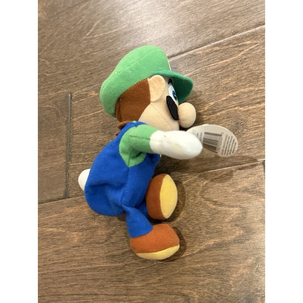 Vintage 1997 Nintendo 64 BD&A Collectibles Luigi Bean Bag Plush Doll New - Picture 4 of 11